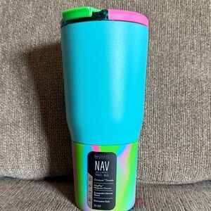 Vibrant Travel Mug with Multicolor Base